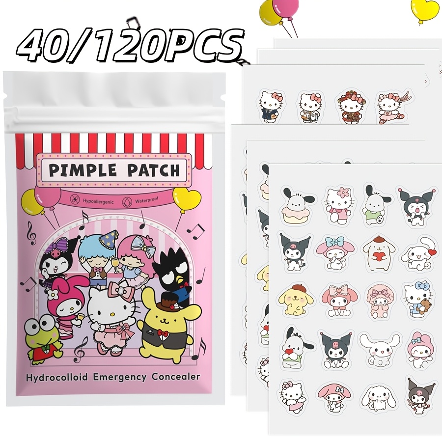 Pressed Powder Foundation - 40/120 stuks Hello Kitty acnepleister, hydrogel