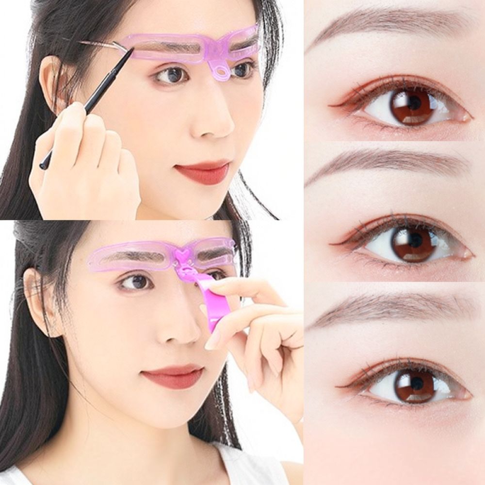 Beauty Makeup Drawing - Professionele wenkbrauwsjabloonset voor beginners, herbruikbaar sjabloon,