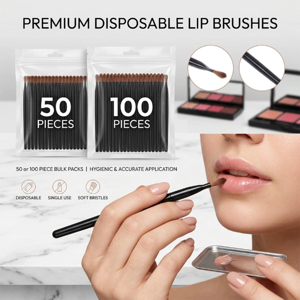 Beauty Makeup Tools Set - 50/100 stuks wegwerp lippenborstelset lippenstiftglansstokjes applicator