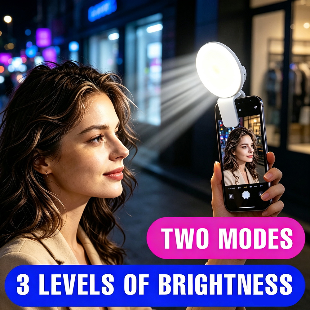 Beauty Makeup Light - Draagbare clip-on selfie-vullicht, oplaadbare telefoon-schoonheidslamp, 2