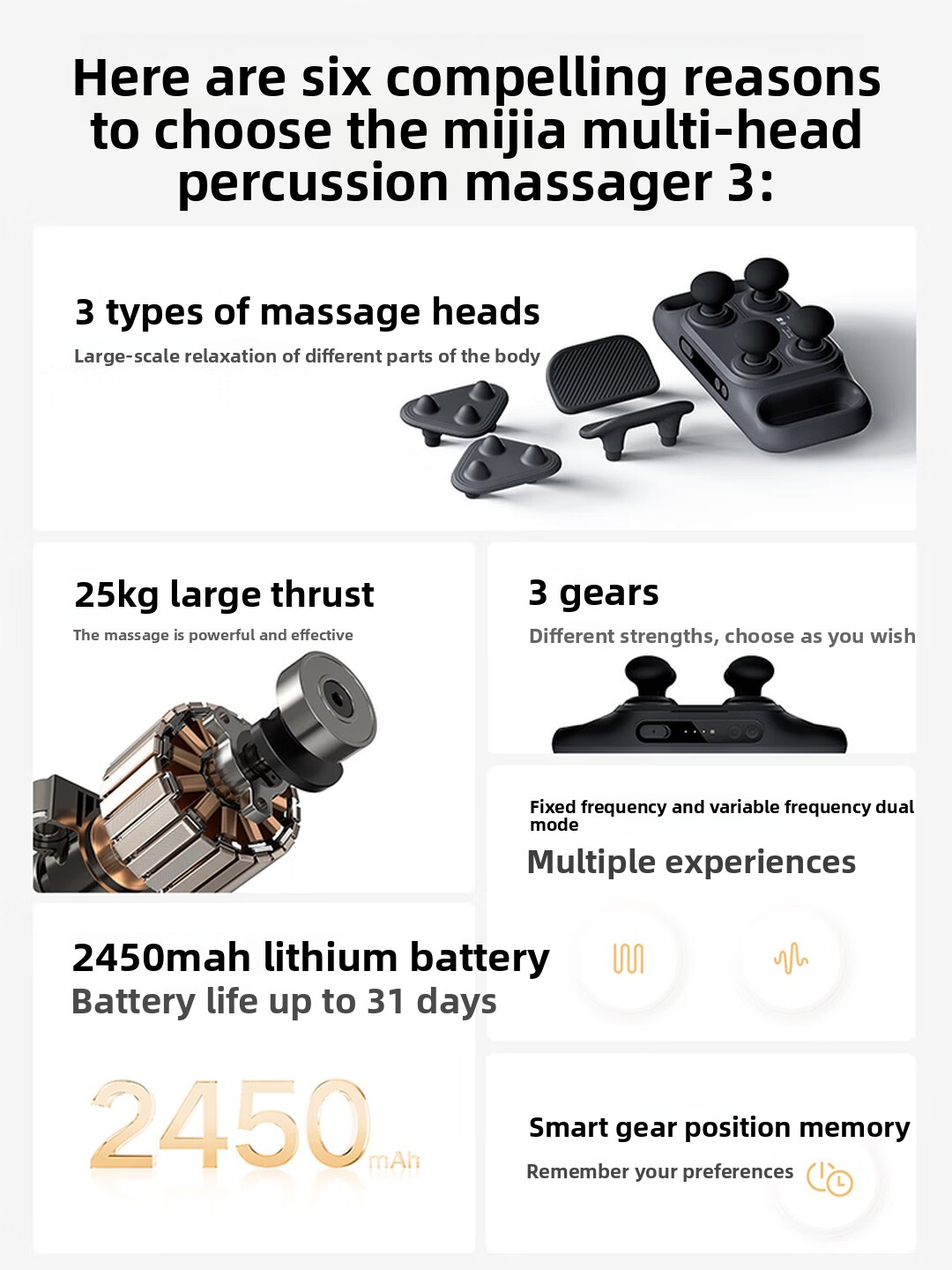 Mijia Multi-Head Massage Gun 3 - Hair Scalp Massager recensie en prijs