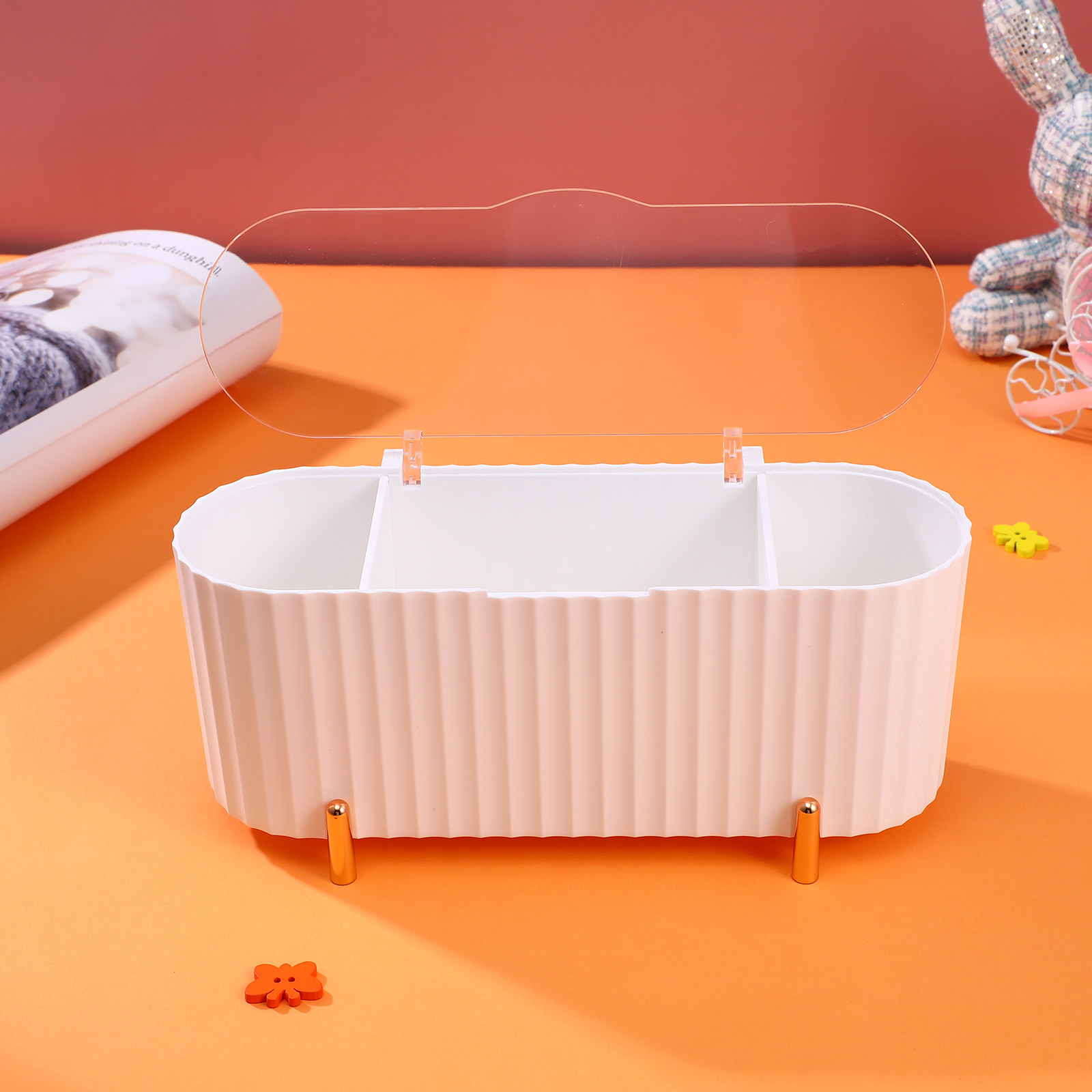 2 stuks opbergdoos met 3 vakke - Beauty Makeup Box recensie en prijs