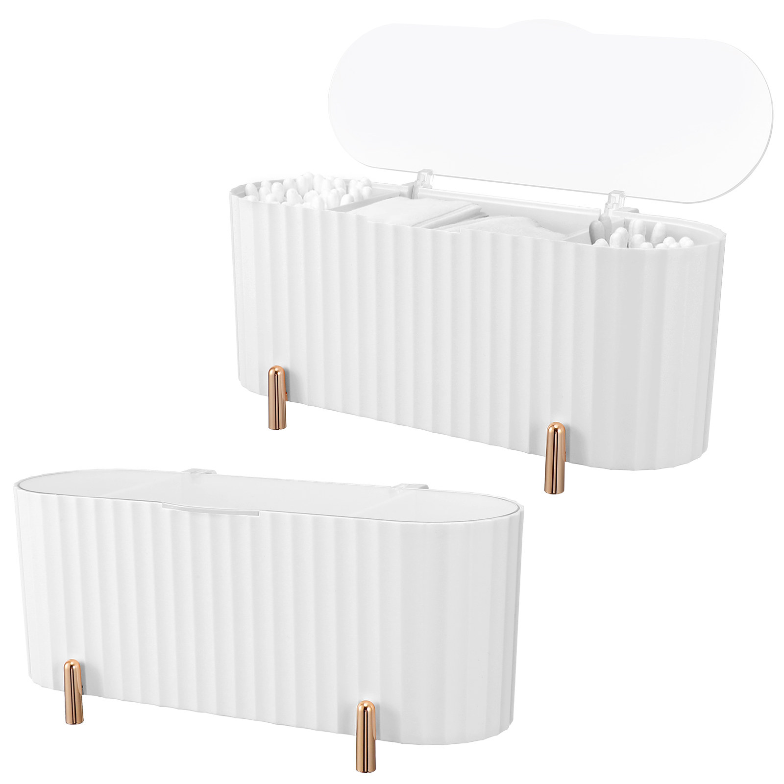 2 stuks opbergdoos met 3 vakke - Beauty Makeup Box recensie en prijs